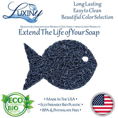 Soap Saver - Navy Blue Fish Soap Saver - Soap Rest