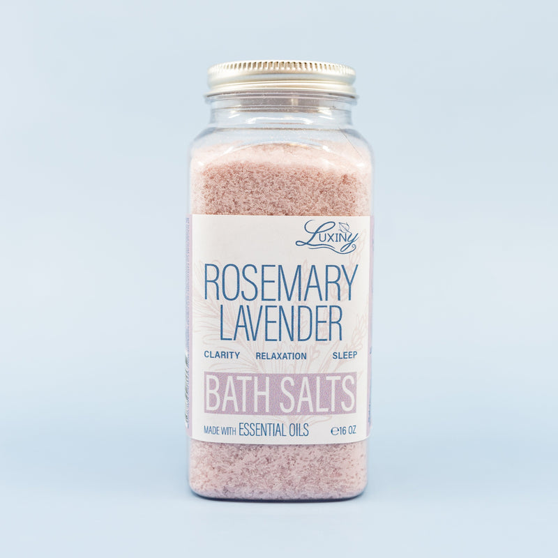 Bath Salts Rosemary Lavender Essential Oil 20 oz