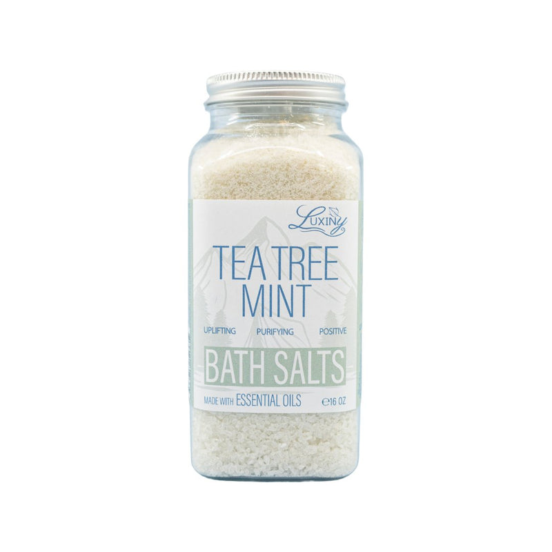Bath Salts Tea Tree Mint Essential Oil 20 oz