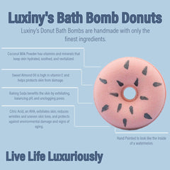 www.luxiny.com, luxiny, bath bomb donut, bath bomb doughnut, Watermelon, bath bomb donut