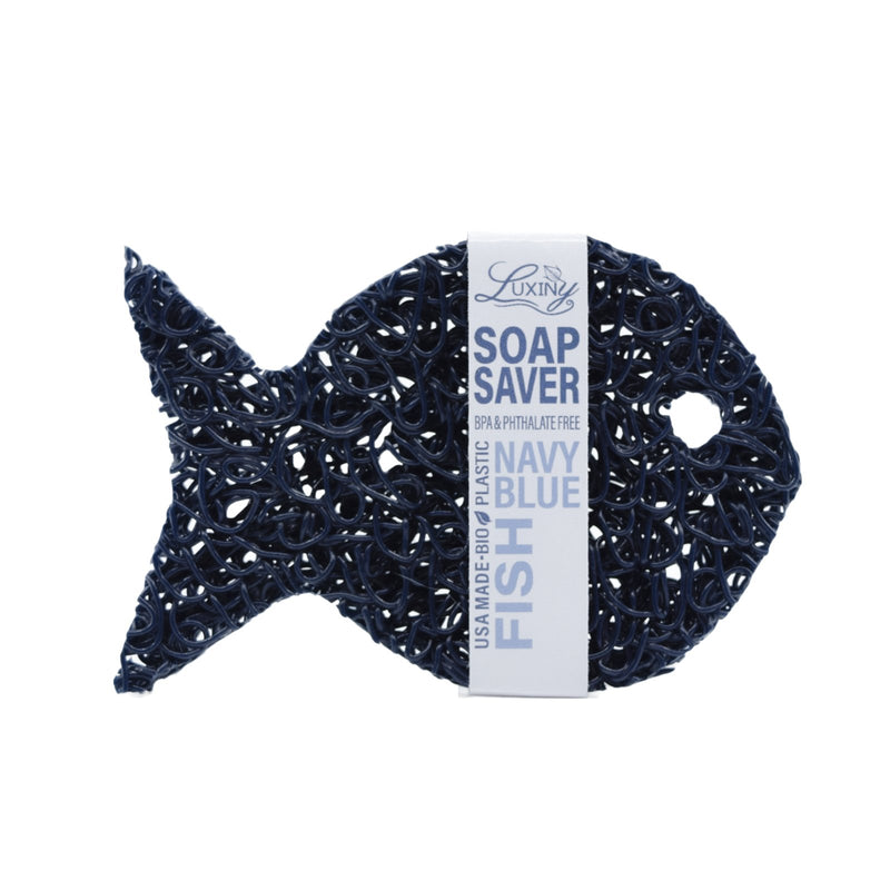 Soap Saver - Navy Blue Fish Soap Saver - Soap Rest