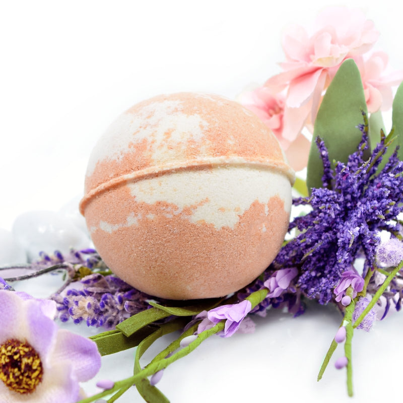 Grapefruit Ylang Ylang Bath Bomb Made with Essential Oils, 2.5" Round