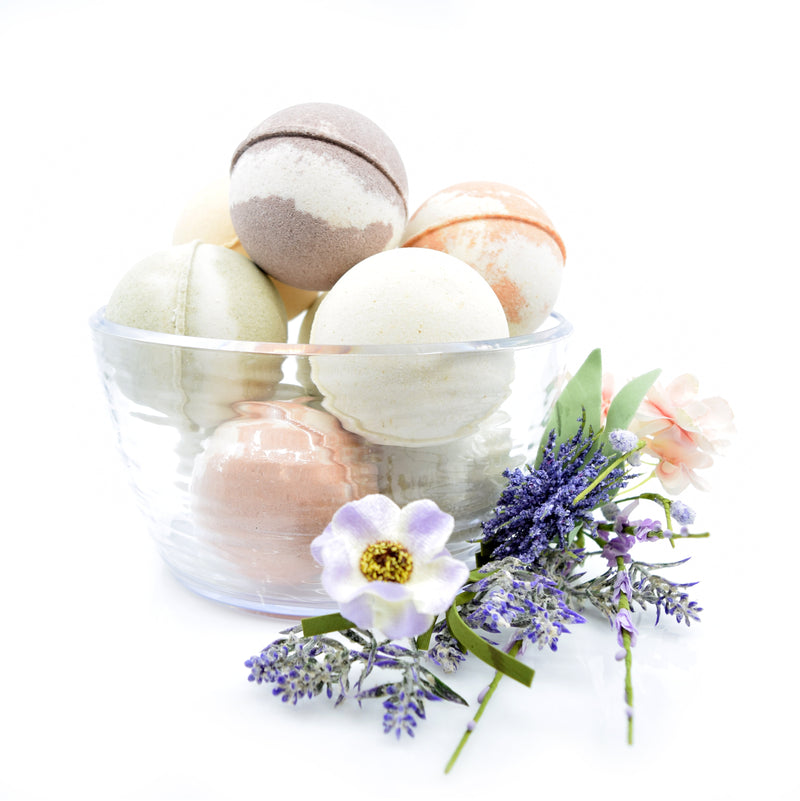 Rosemary Lavender Bath Bomb Made with Essential Oils, 2.5" Round