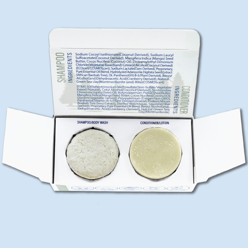 Tea Tree Mint Shampoo and Conditioner Bar Sample Set