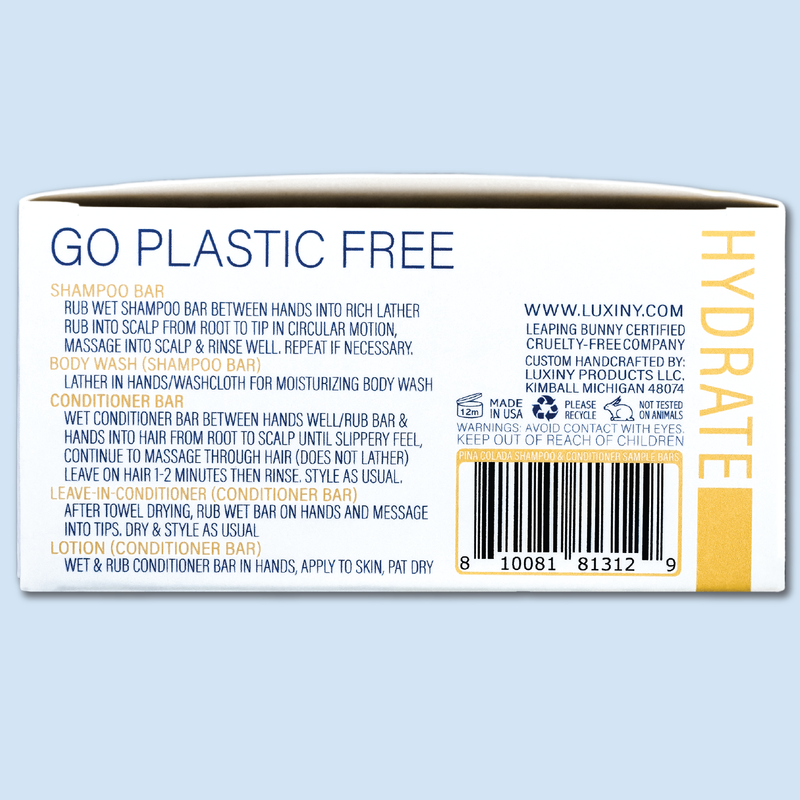 Pina Colada Shampoo and Conditioner Bar Sample Set