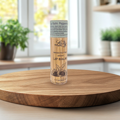 Peppermint Vegan Lip Balm – Sustainable Bamboo Twist-Up Tube