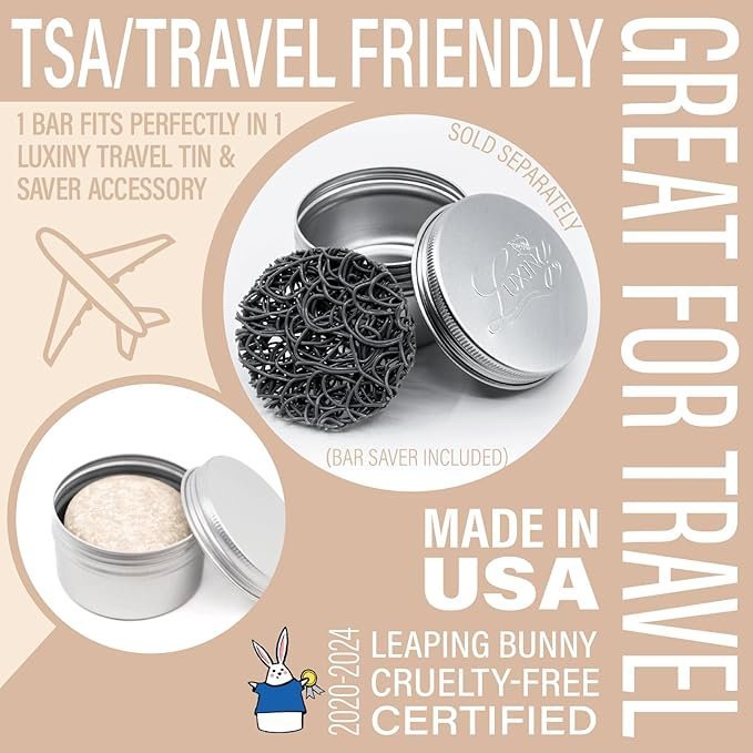 Travel-friendly Unscented Shampoo Bar, perfect for strengthening hair and adding shine on the go