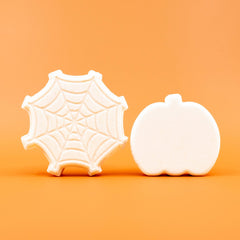 Halloween Paint Your Own Bath Bombs - Spider Web and Pumpkin