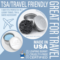 Travel-friendly Bay Rum Conditioner Bar, compact and perfect for conditioning hair while offering a masculine cologne scent on-the-go