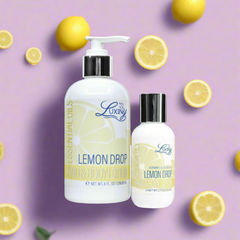 Lemon Drop Essential Oil Silky Hand & Body Lotion (Two Pack - one 8oz and one 2oz)