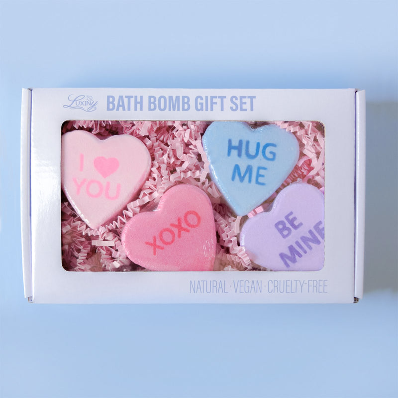 Candy Heart Bath Bombs - 4 Pack