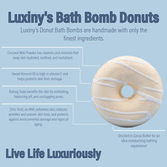 www.luxiny.com, luxiny, bath bomb donut, bath bomb doughnut, Vanilla Buttercream, bath bomb donut