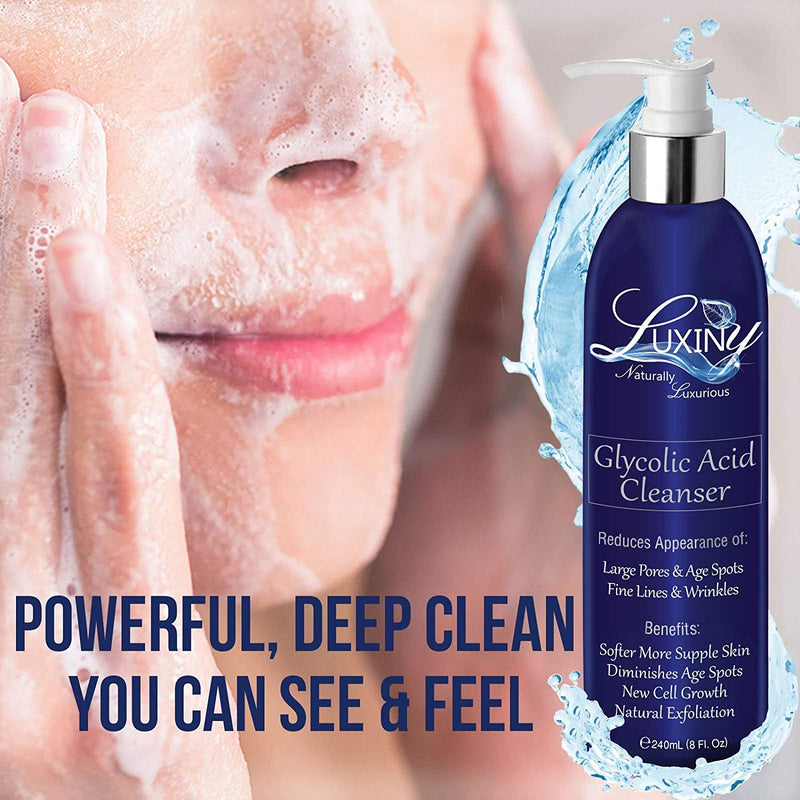 Luxiny's Exfoliating Facial Cleanser with Glycolic Acid and Aloe Vera