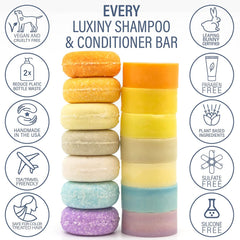 Frizz Control Shampoo Bar and Conditioner Bar Set - Mango