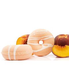 www.luxiny.com, luxiny, bath bomb donut, bath bomb doughnut, peach, bath bomb donut