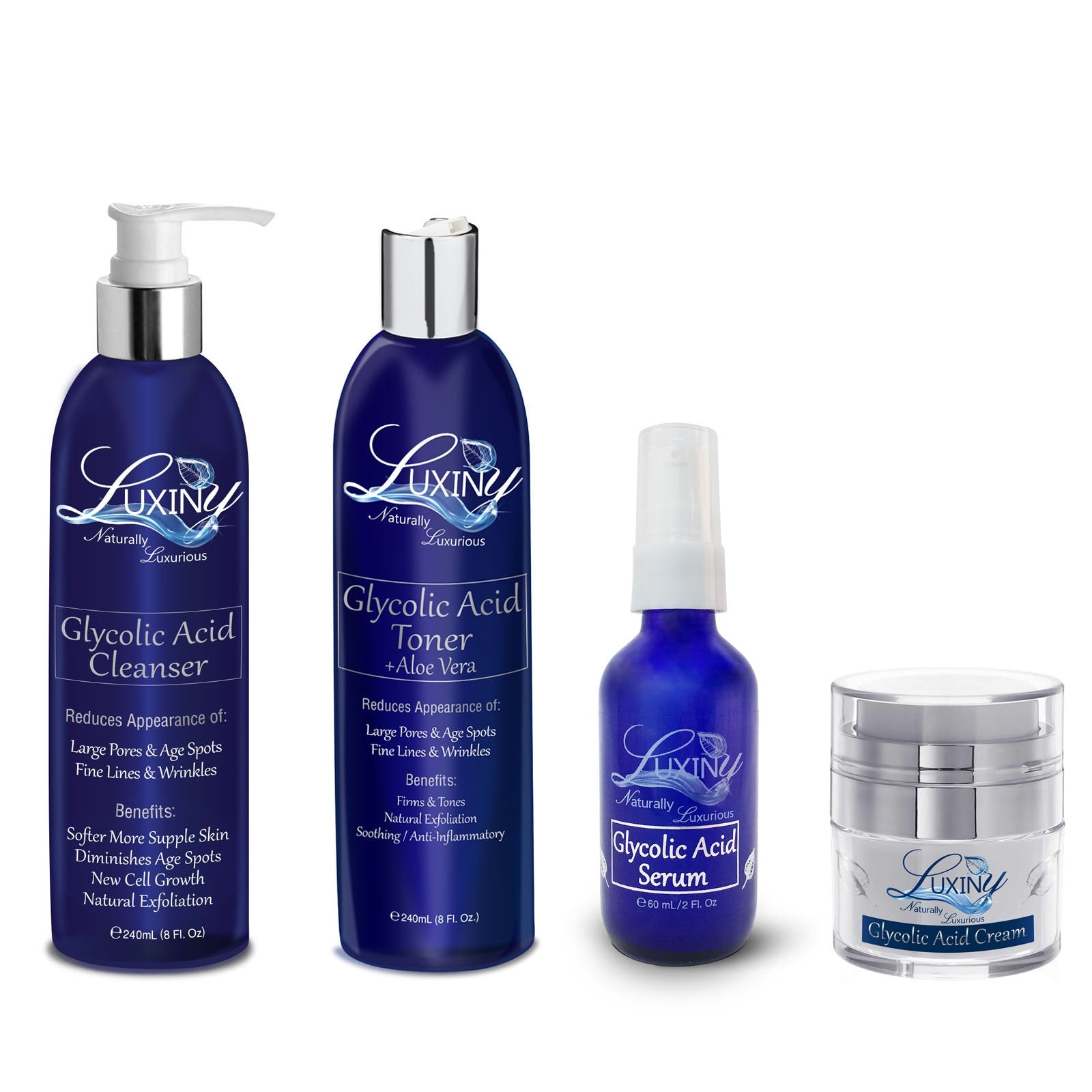 Skin Care Set | 4 piece Glycolic Acid | Glycolic Acid Toner with