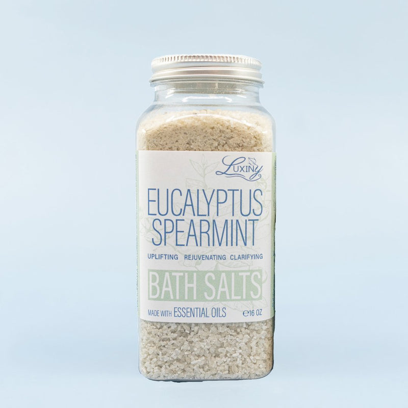 Bath Salts Eucalyptus Spearmint Essential Oil 16 oz